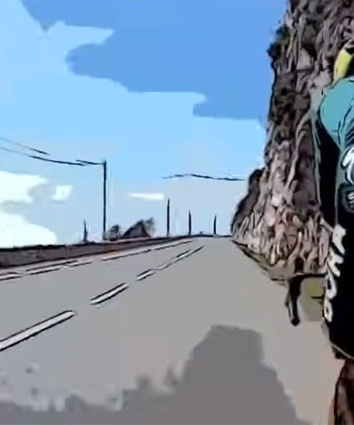 Srečal je Primoža Rogliča in z njim odpeljal klanec