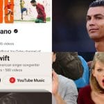 Ronaldo, Youtube, Taylor Swift