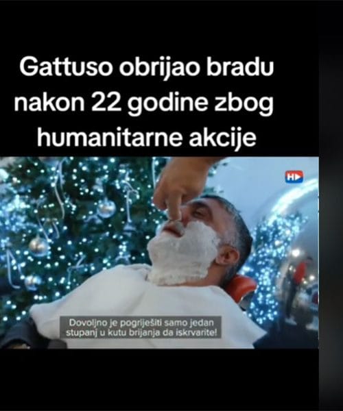 Gennaro Gattuso po 22 letih obril brado