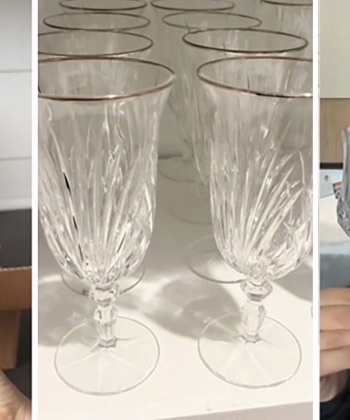 Stekleni kristalni kozarci se vračajo v modo