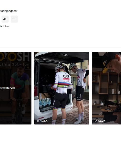Tadej Pogačar na TikToku