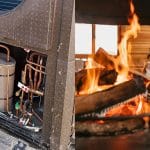 Toplotna črpalka, kamin na drva