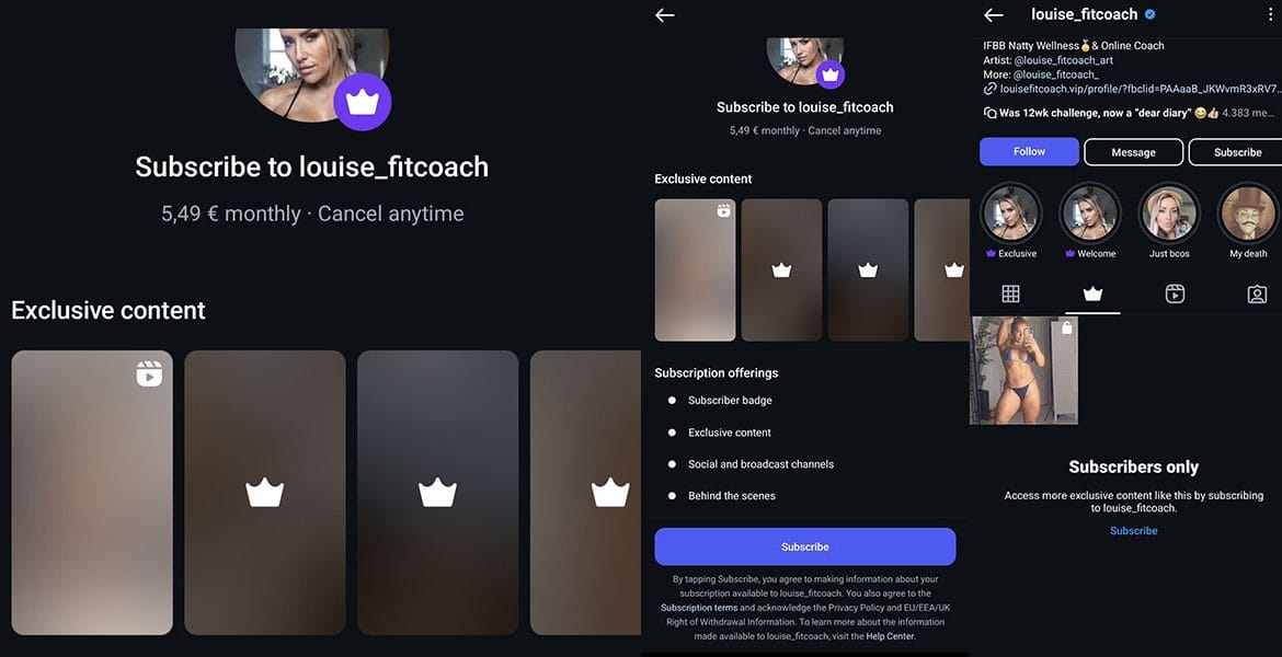 Instagram naročnine