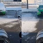 Čiščenje avtomobila z letalskim motorjem