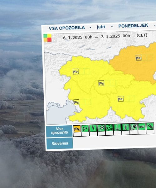 Jugozahodnik prinaša otoplitev in možnost snega v gorah