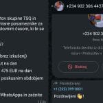 Lažne ponudbe za delo, Whatsapp