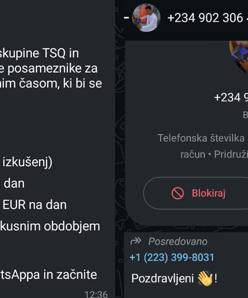 Bodite previdni pred lažnimi ponudbami zaposlitve na WhatsAppu!