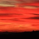 Sončni zahod rdeče barve