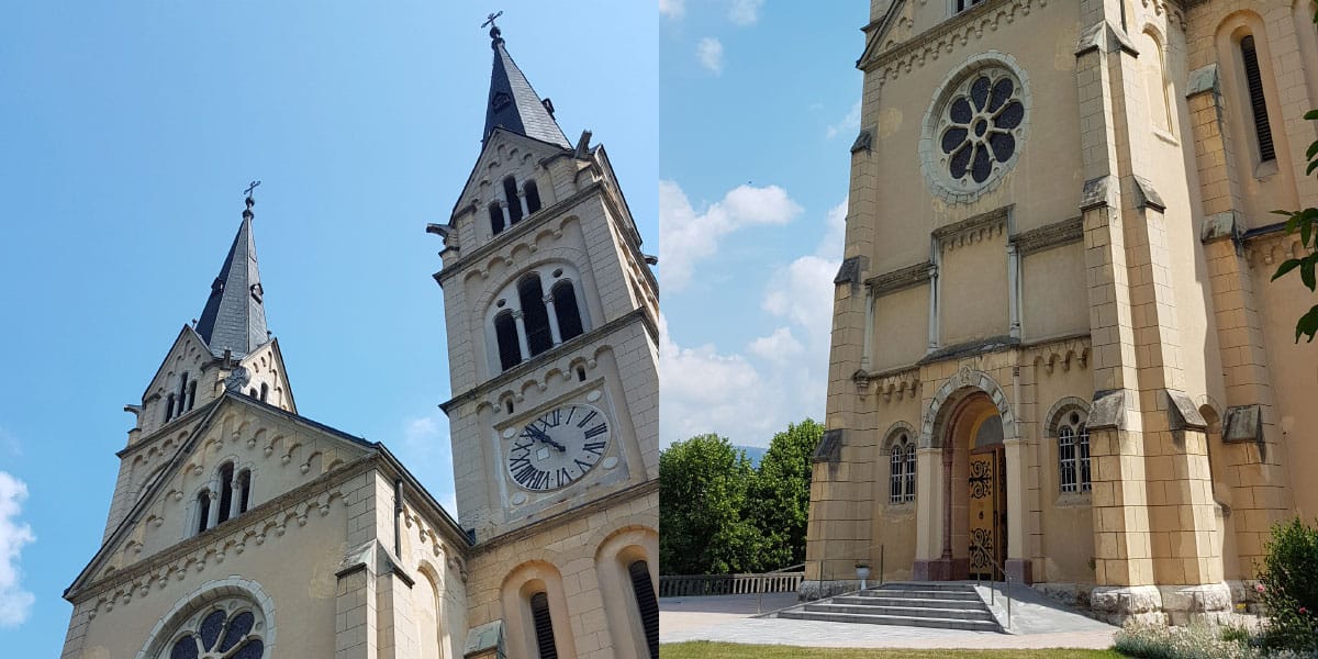 Pred cerkvijo v Brestanici