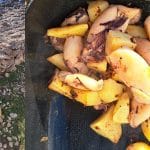 Lignji v ponvi s krompirjem