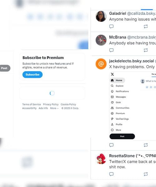 X (nekdanji Twitter) v ponedeljek popoldne ne dela …