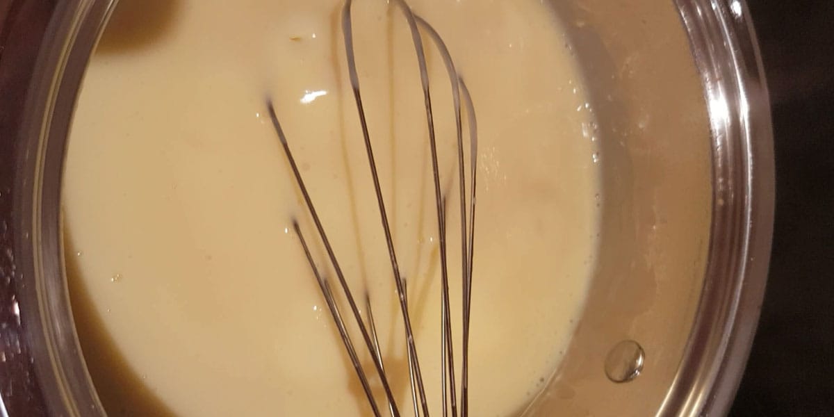 Vanilijev puding, mešanje