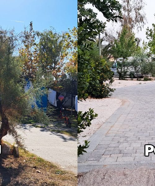 Kamp pri Splitu, ki ga prenavljajo za še večje udobje: bolj ravne parcele, a več kamna