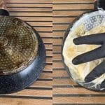 Umazana ponev, soda bikarbona in limona