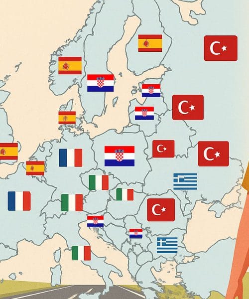 Kam najraje potujejo Evropejci? Ta zemljevid razkriva presenetljive počitniške izbire po državah