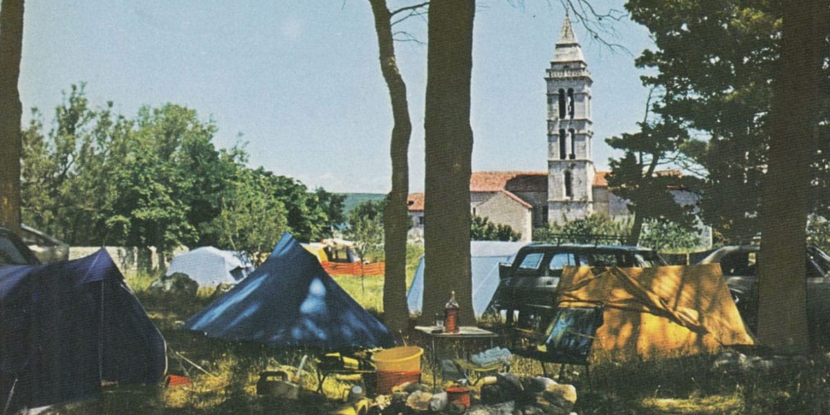 Kampiranje nekoč, dopust v Dalmaciji