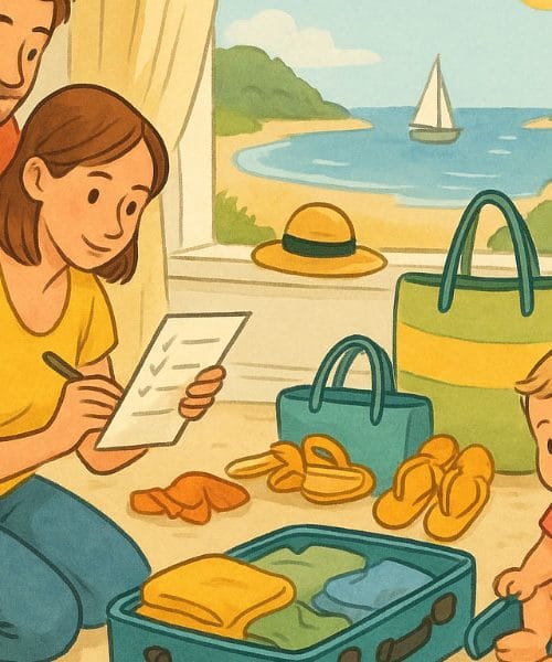 Pakiranje za morje z majhnimi otroki: seznam, ki vam reši dopust