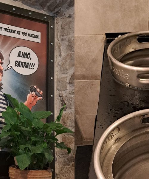 Ta restavracija na Hrvaškem ima namesto umivalnika – sod za pivo