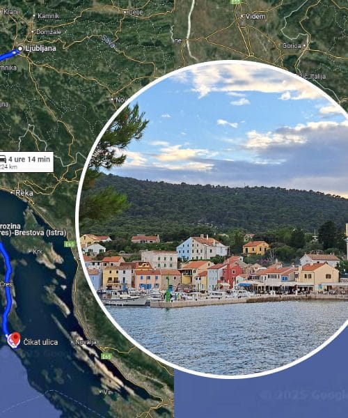 Preverili smo, katera pot iz Ljubljane na Lošinj je hitrejša – čez Krk ali čez Brestovo?