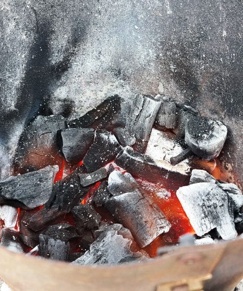 To je zagotovo znak, da je oglje dovolj razžarjeno