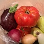 Jajčevec, paradižnik, čebula, paprika