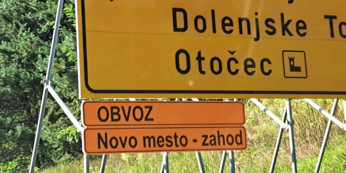 Obvoz Novo mesto zahod