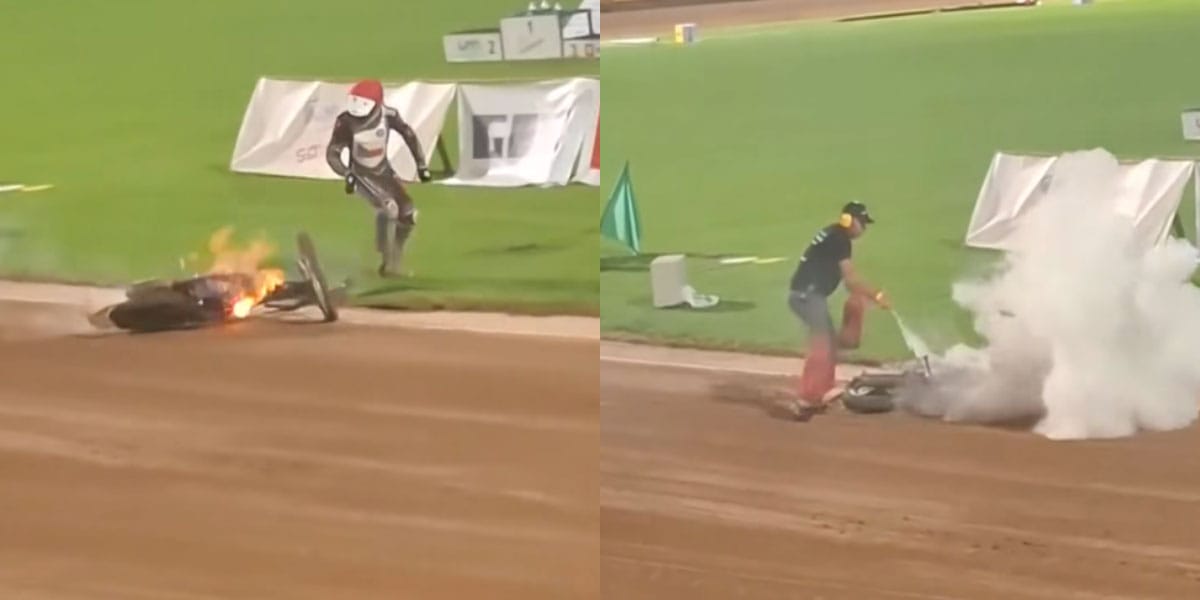 Požar motorja in hitra akcija predštarterja