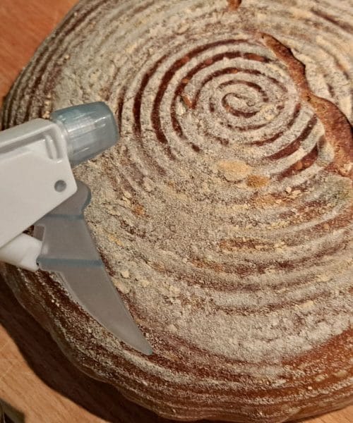 Kruh po peki pošpricajte in pokrijte s krpo, navdušeni boste