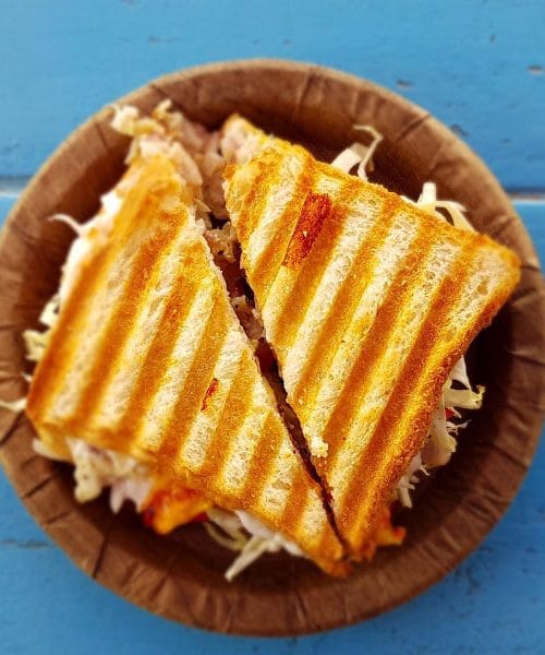 Sendvič iz cvrtnika na vroč zrak, ki postane popolnoma hrustljav in se znotraj čudovito topi