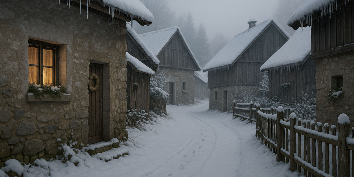 Kako so nekoč okrasili vasi, ko je bil sneg edina dekoracija