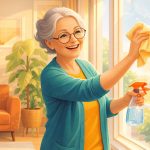 Babica, čiščenje oken