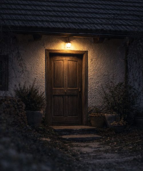 Kaj je včasih ponoči pomenila prižgana luč nad vhodnimi vrati?