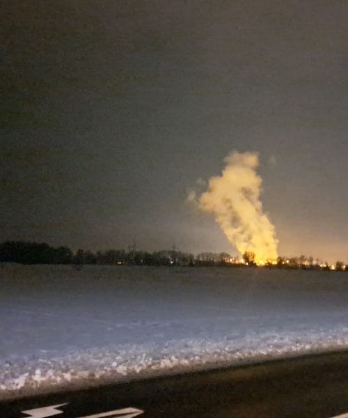 Ste ponoči opazili bel steber ob avtocesti pri Brežicah? Ne gre za požar