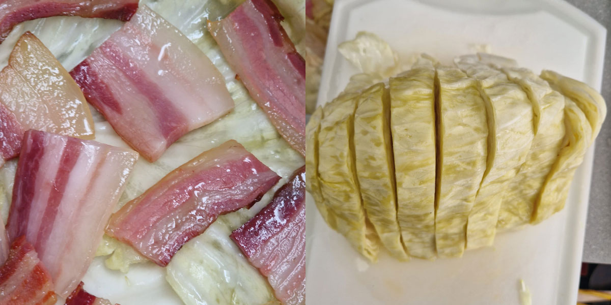 Svatovsko zelje, slanina in zelje