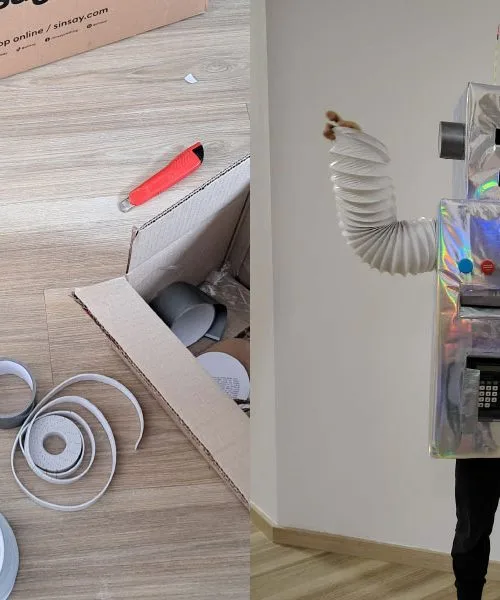 Kako lahko hitro in enostavno doma naredite pustno masko – robota