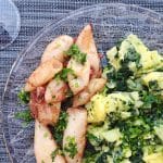 Peteršilj na pečenih lignjih