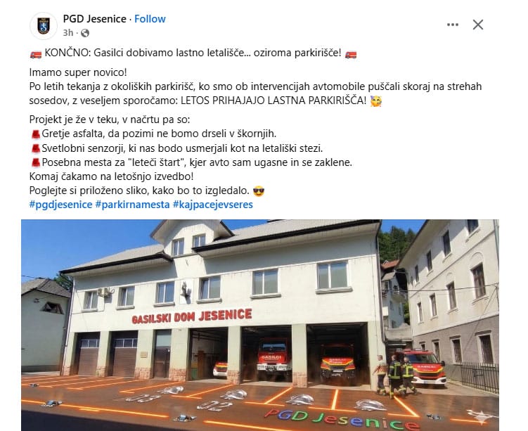 PGD Jesenice, prvi april