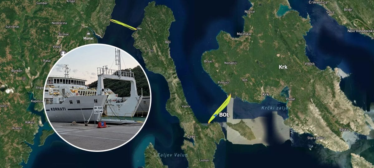 Če se na Cres odpravljate iz Ljubljane, je ta trajektna pot skoraj vedno najhitrejša
