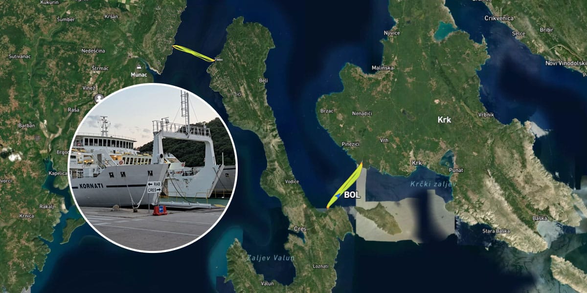 Če se na Cres odpravljate iz Ljubljane, je ta trajektna pot skoraj vedno najhitrejša