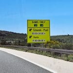 Tabla na hrvaški avtocesti