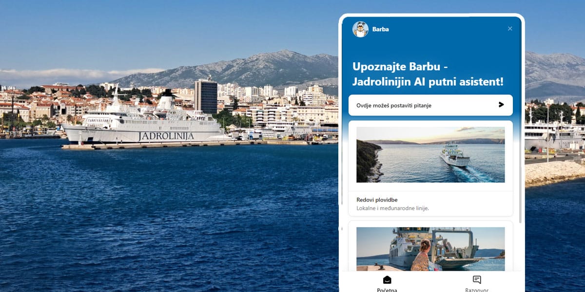 Jadrolinija uvaja AI pomočnika: pred poletjem lahko potnikom prihrani kar nekaj živcev