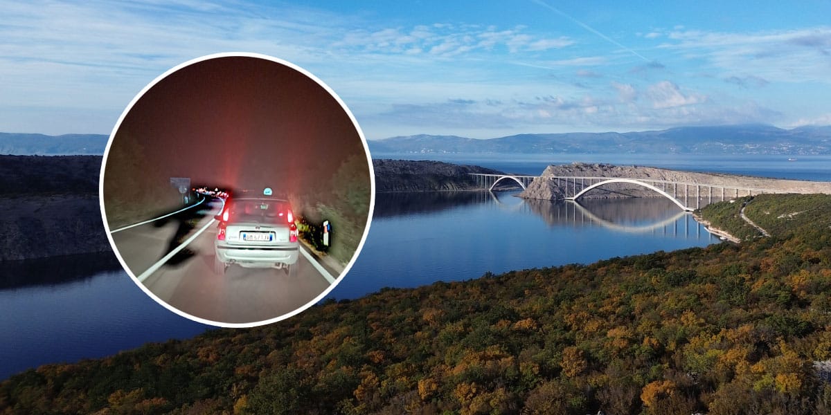 Gužva na otok Krk