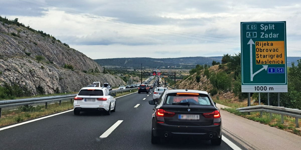 Gneča na avtocesti Dalmatini