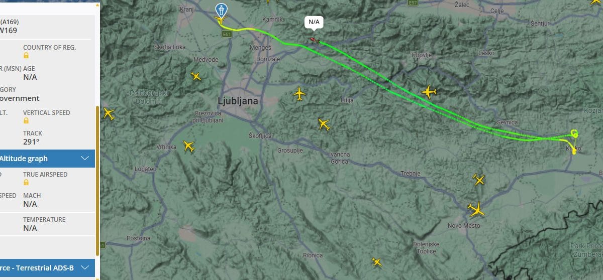 AW169, Flightradar25, 3. junij 2026