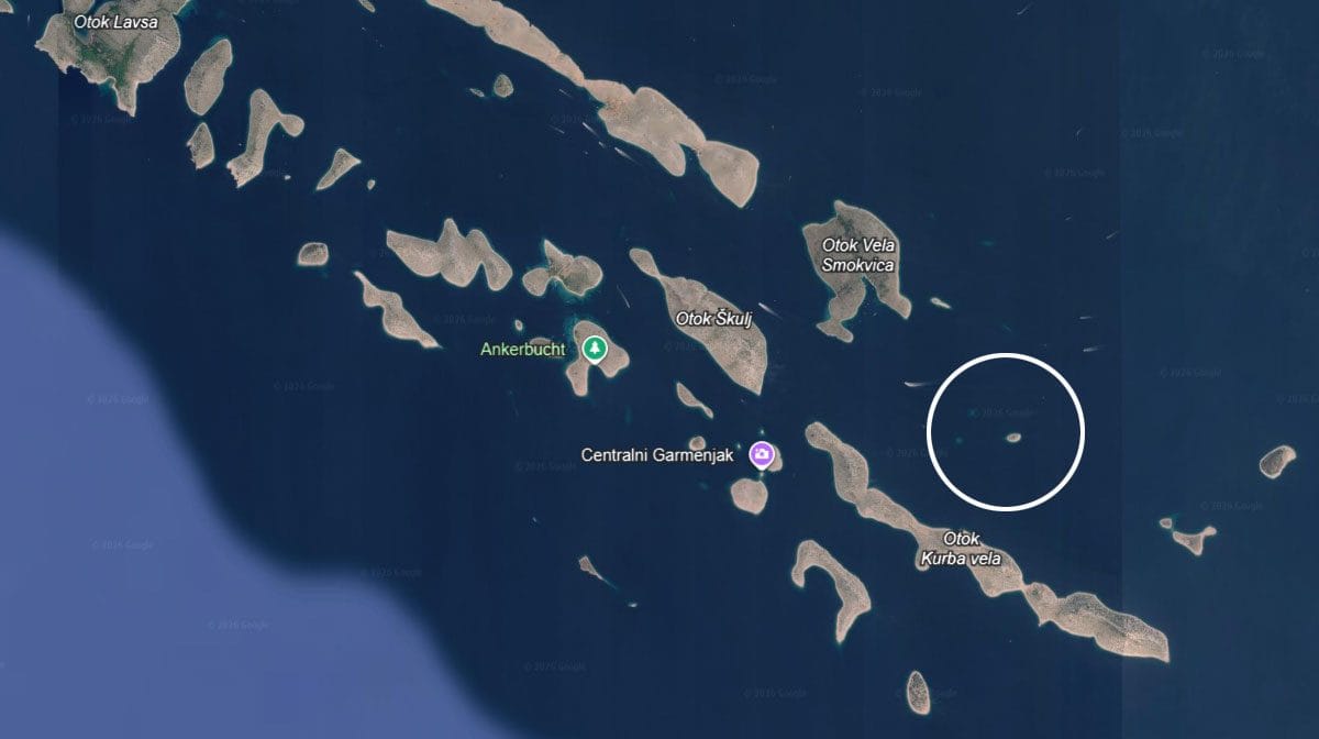 Babina Guzica, otok