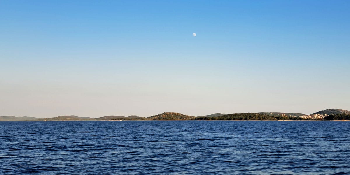 Morje, polna luna