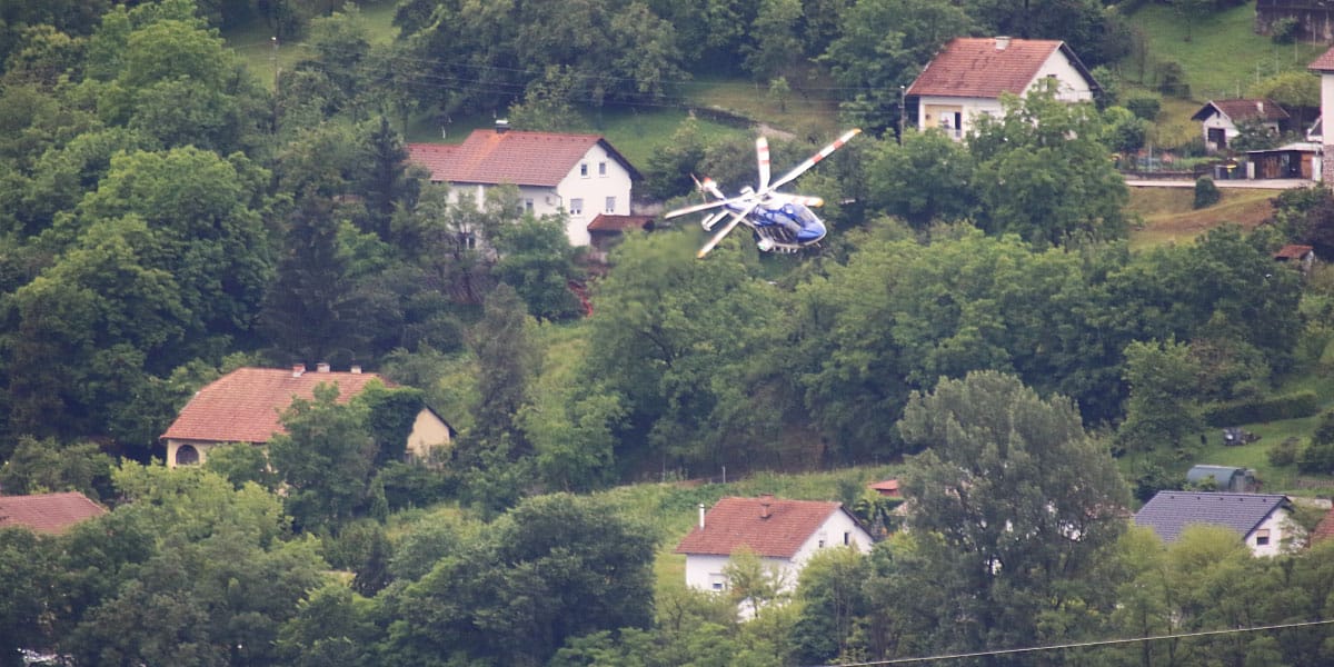 Policijski helikopter AW169 nad Krškim