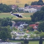 Policijski helikopter nad Krškim