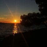 Sončni zahod ob morju