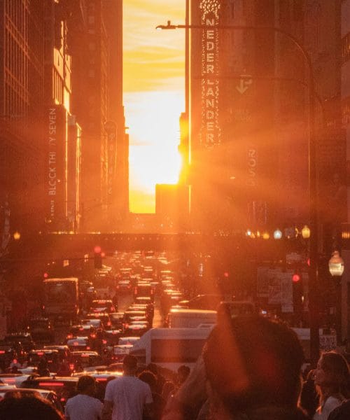 Manhattanhenge: konec tedna, ko se sonce v New Yorku ujame med nebotičnike